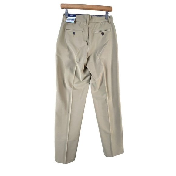 IZOD Boys Bi-Stretch Flat Front Stretch Dress Pant Medium Khaki Size 16 ITFFC00F - Picture 4 of 9